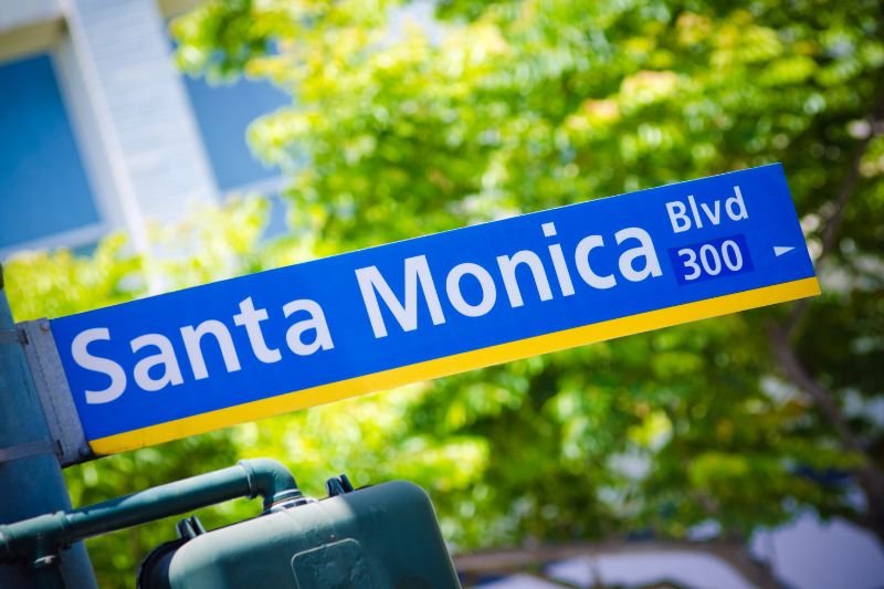 Santa Monica Blvd sign in LA