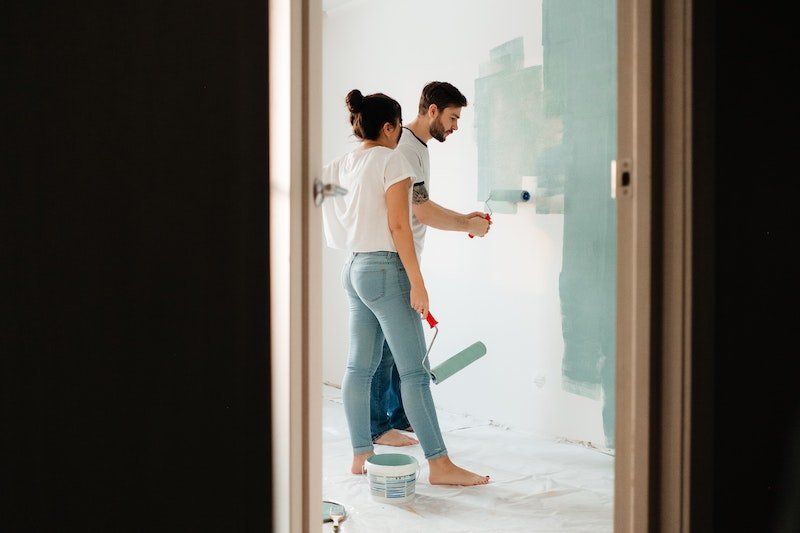 landlords repainting an apartment in LA